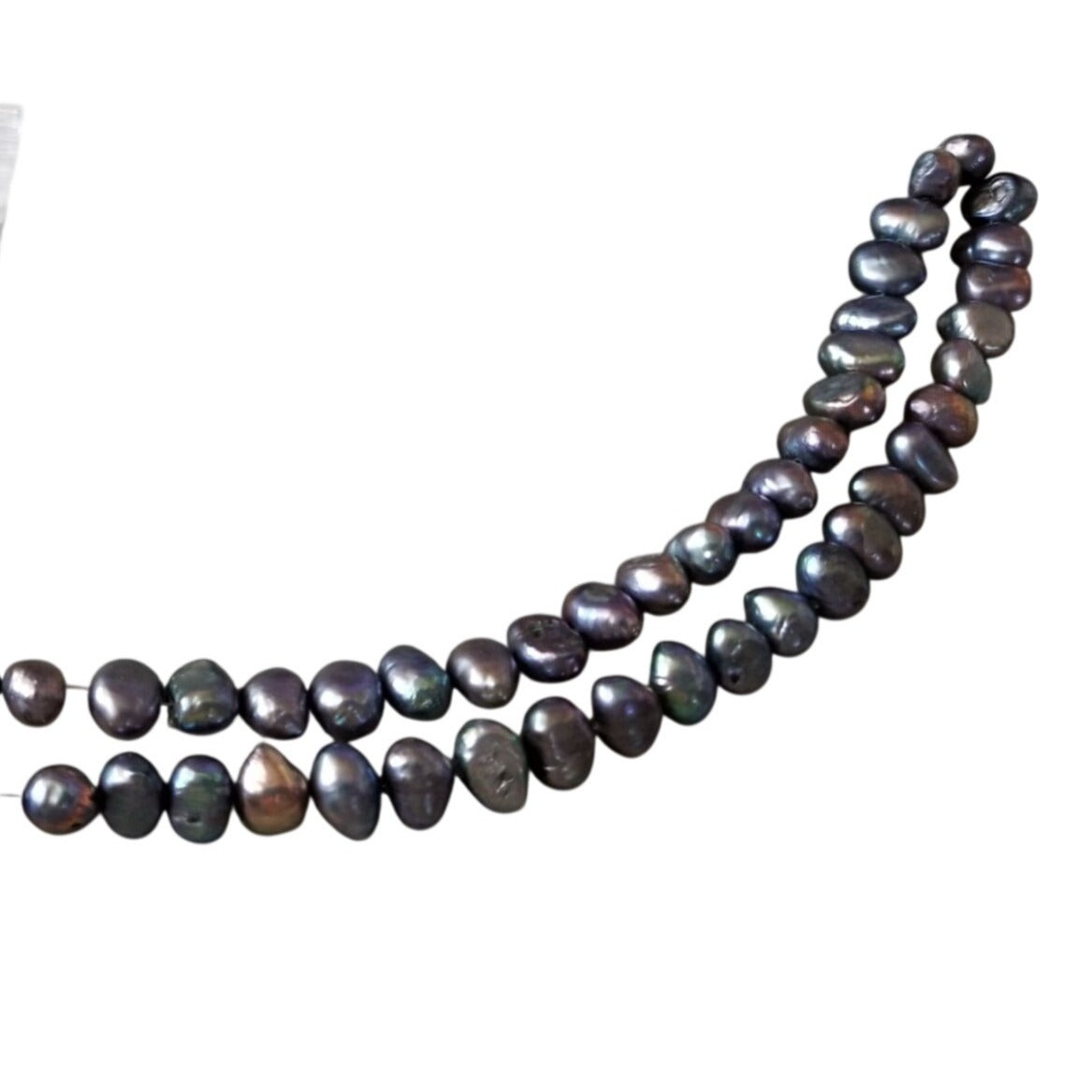 Loose Pearl Peacock  Pearl Bag H 4   Round 8 mm  Bin Pearl  50 Pcs  118 ct 23.6 gr  12" Drilled