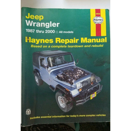Book 1987 thru 2000 Haynes Jeep Wrangler All Models Automobile Repair Shop 50030