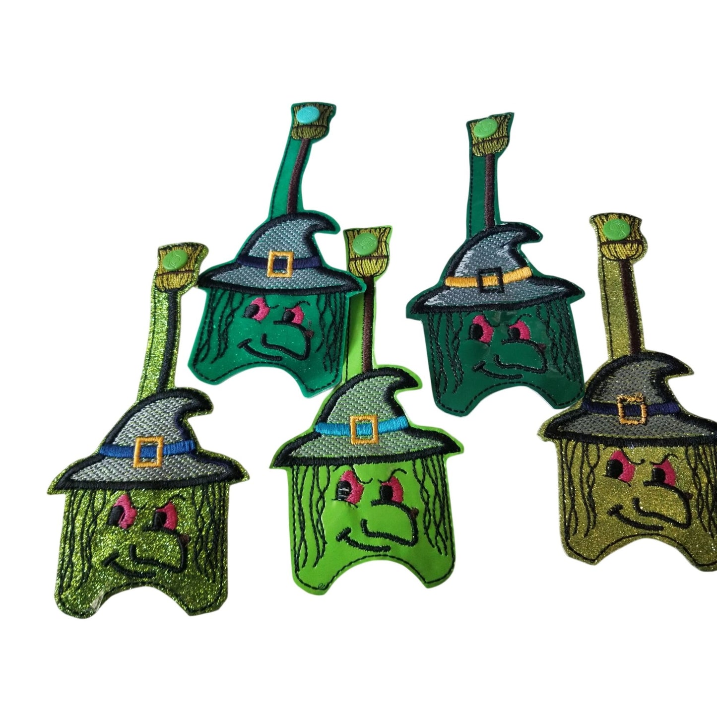 Bath & Body Works 1 oz Hand Sanitizer Set of 5 Witch Embroidered Faux Leather Holder
