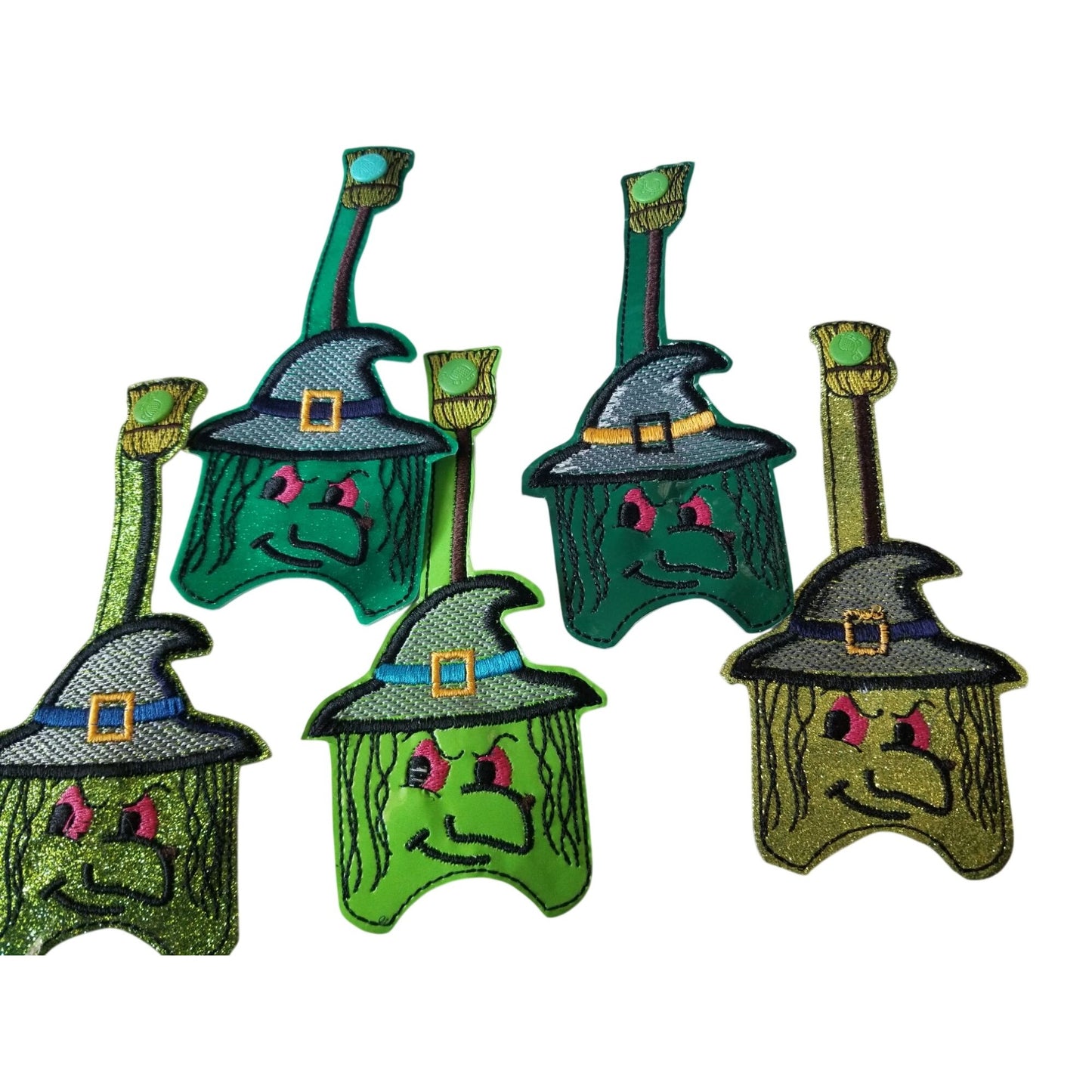 Bath & Body Works 1 oz Hand Sanitizer Set of 5 Witch Embroidered Faux Leather Holder