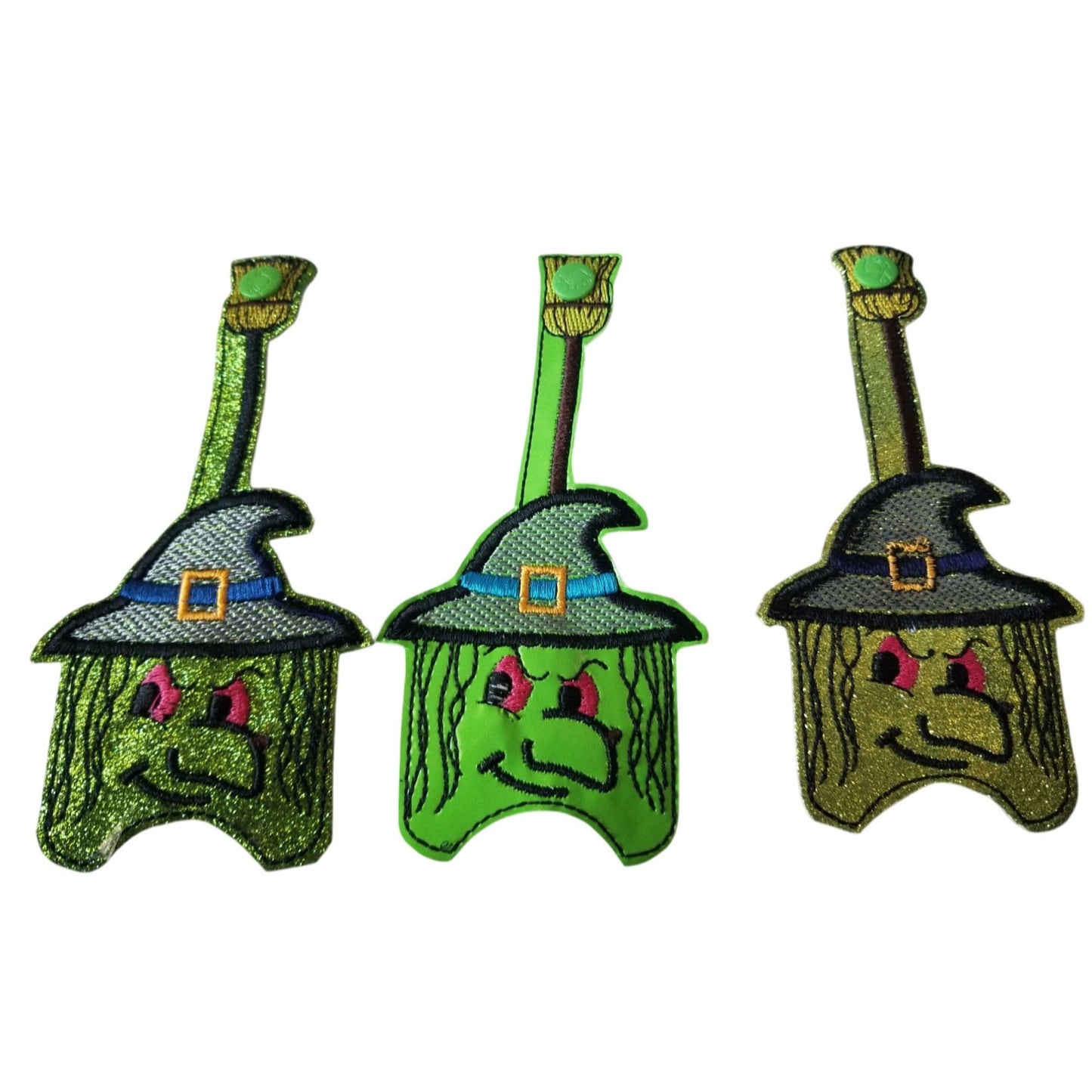 Bath & Body Works 1 oz Hand Sanitizer Set of 5 Witch Embroidered Faux Leather Holder