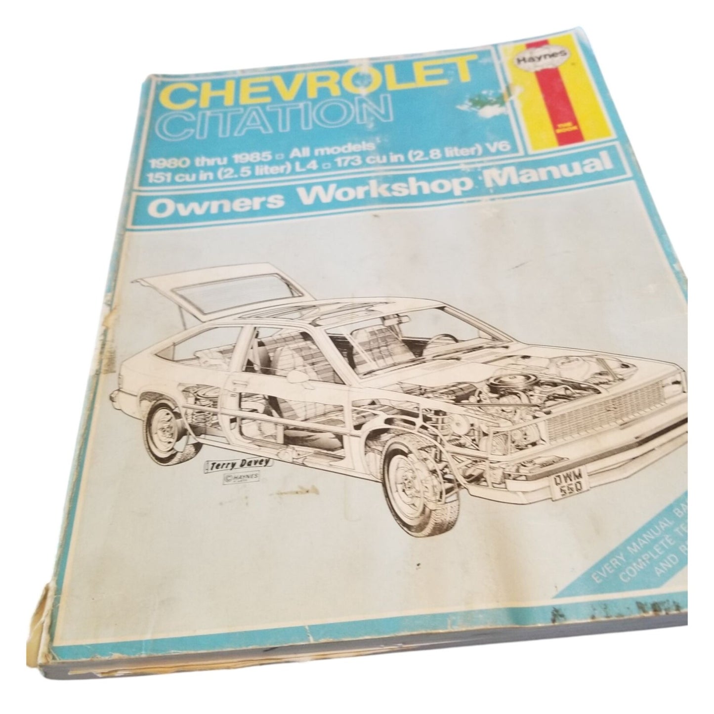 Book Chevorolet Citation 1980 - 9885 Haynes Owners Workshop Manual