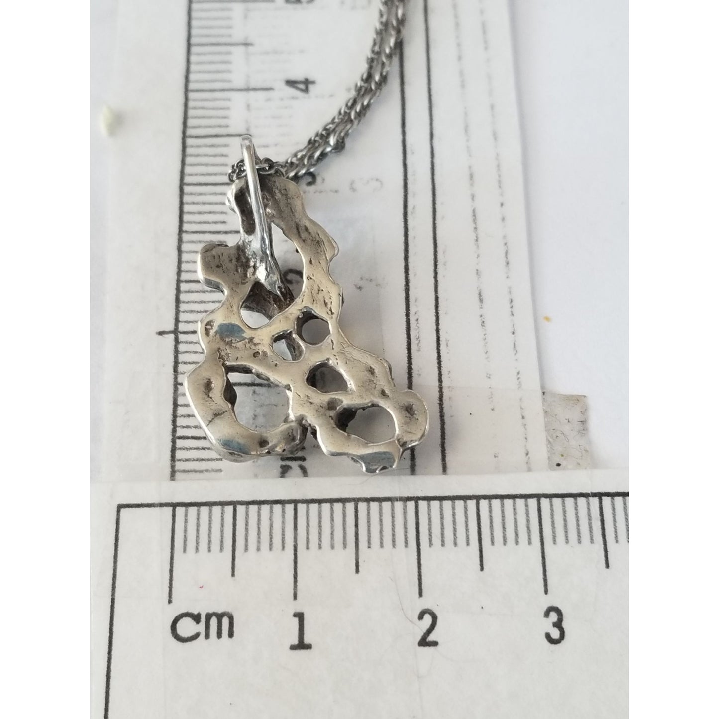 Necklace Silver Nugget 6.7   gr 33.5 ct  32 cm  x 24 cm  18" chain