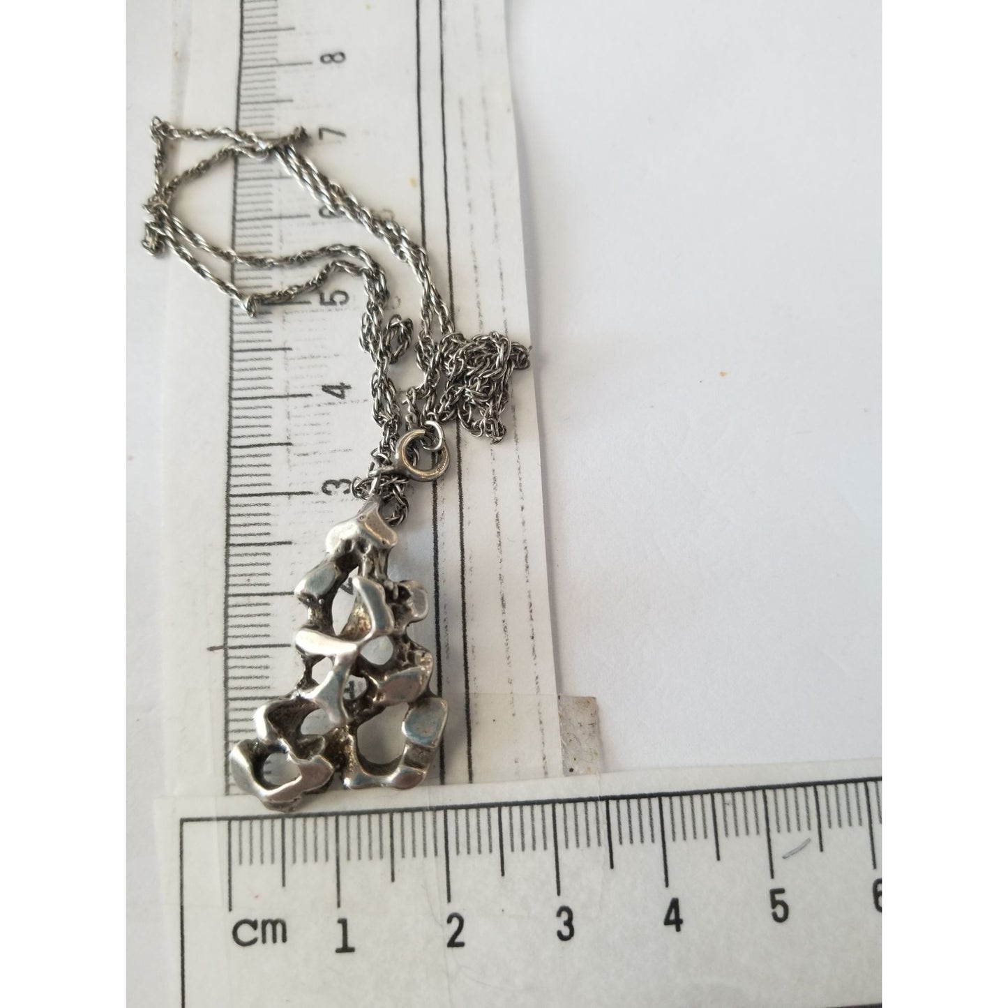 Necklace Silver Nugget 6.7   gr 33.5 ct  32 cm  x 24 cm  18" chain