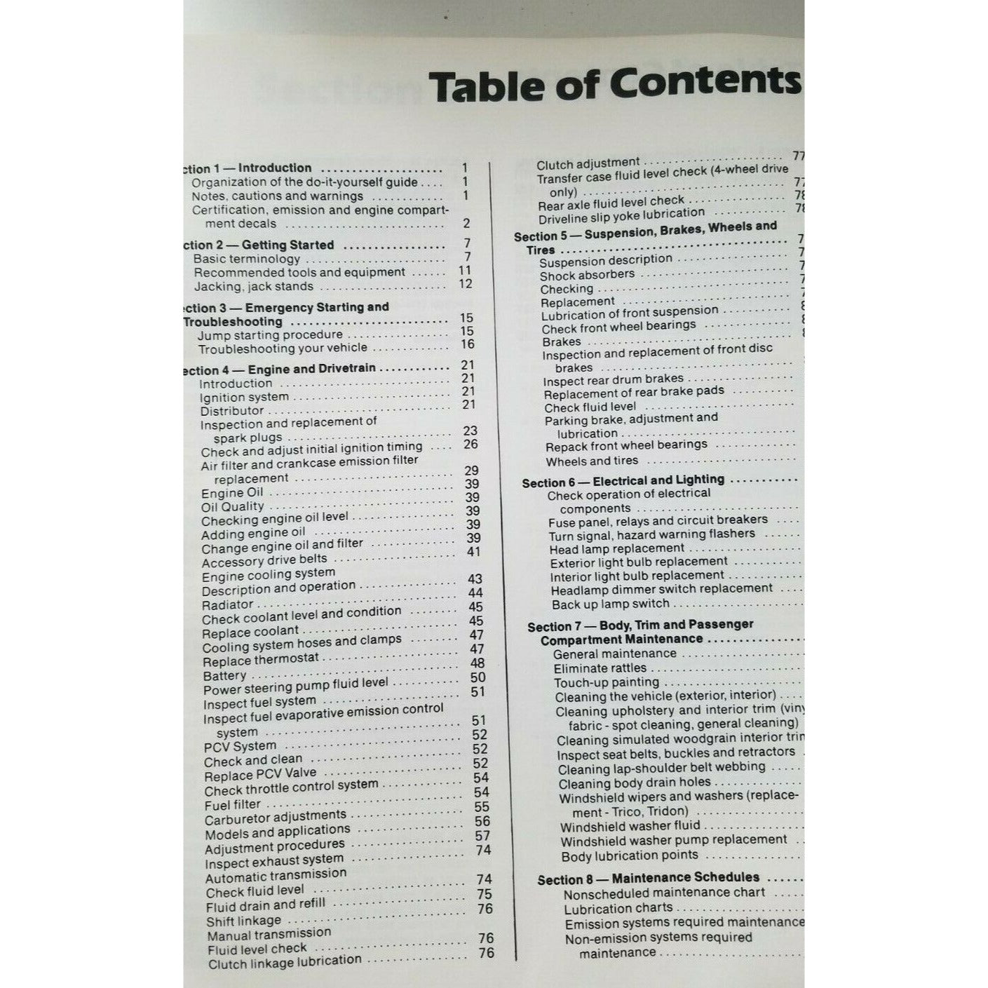 Book 1982 Ford  Light Truck Econoline Bronco Do It Yourself Service Guide