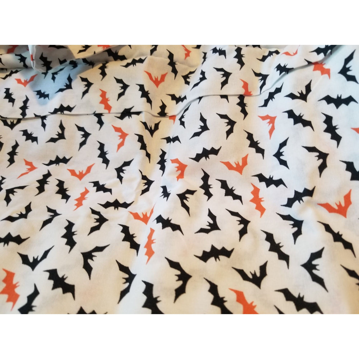 Material  White  Fabric Black and White Bats  44" x 36"   Cotton Craft Clothing fabric Joann  Fabric