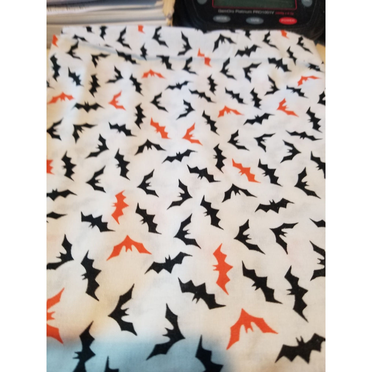Material  White  Fabric Black and White Bats  44" x 36"   Cotton Craft Clothing fabric Joann  Fabric