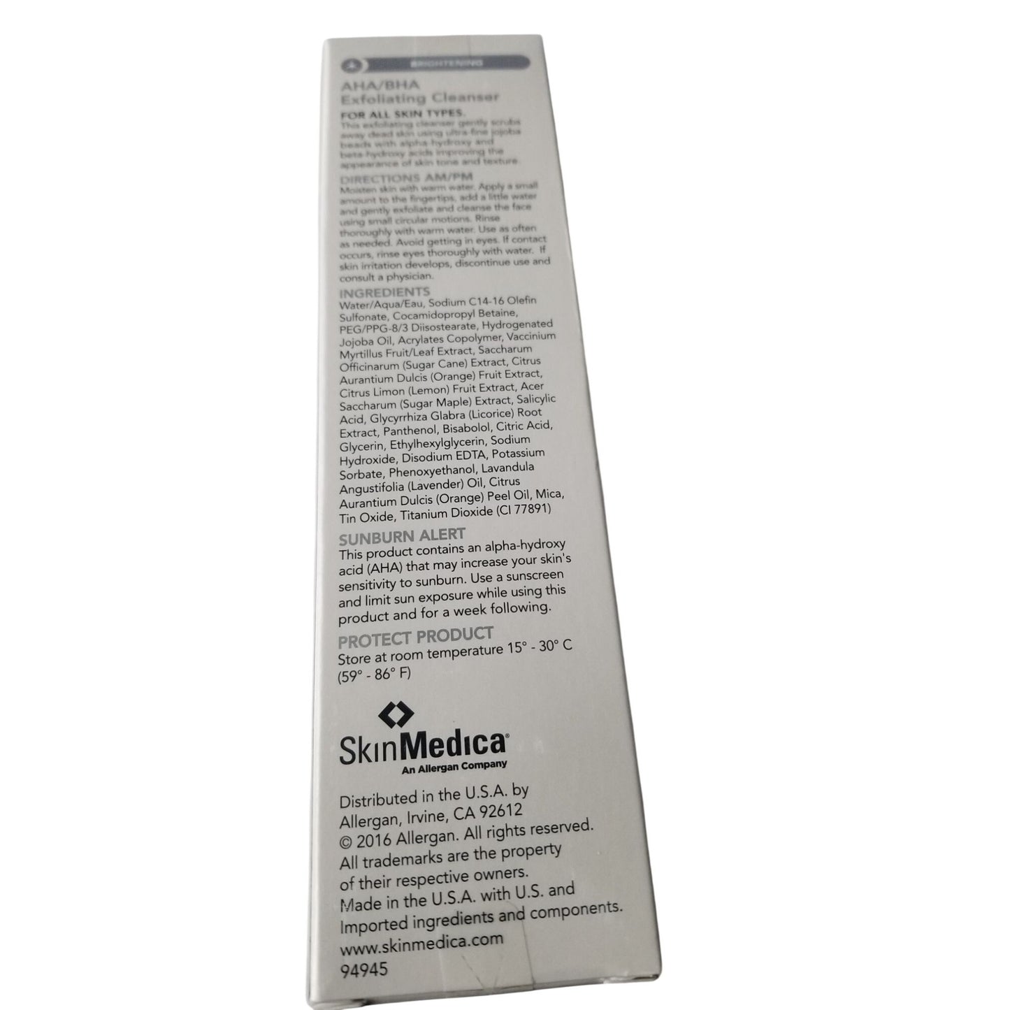 Skincare SkinMedica AHA /BHA Exfoliating Cleanser 6 oz new