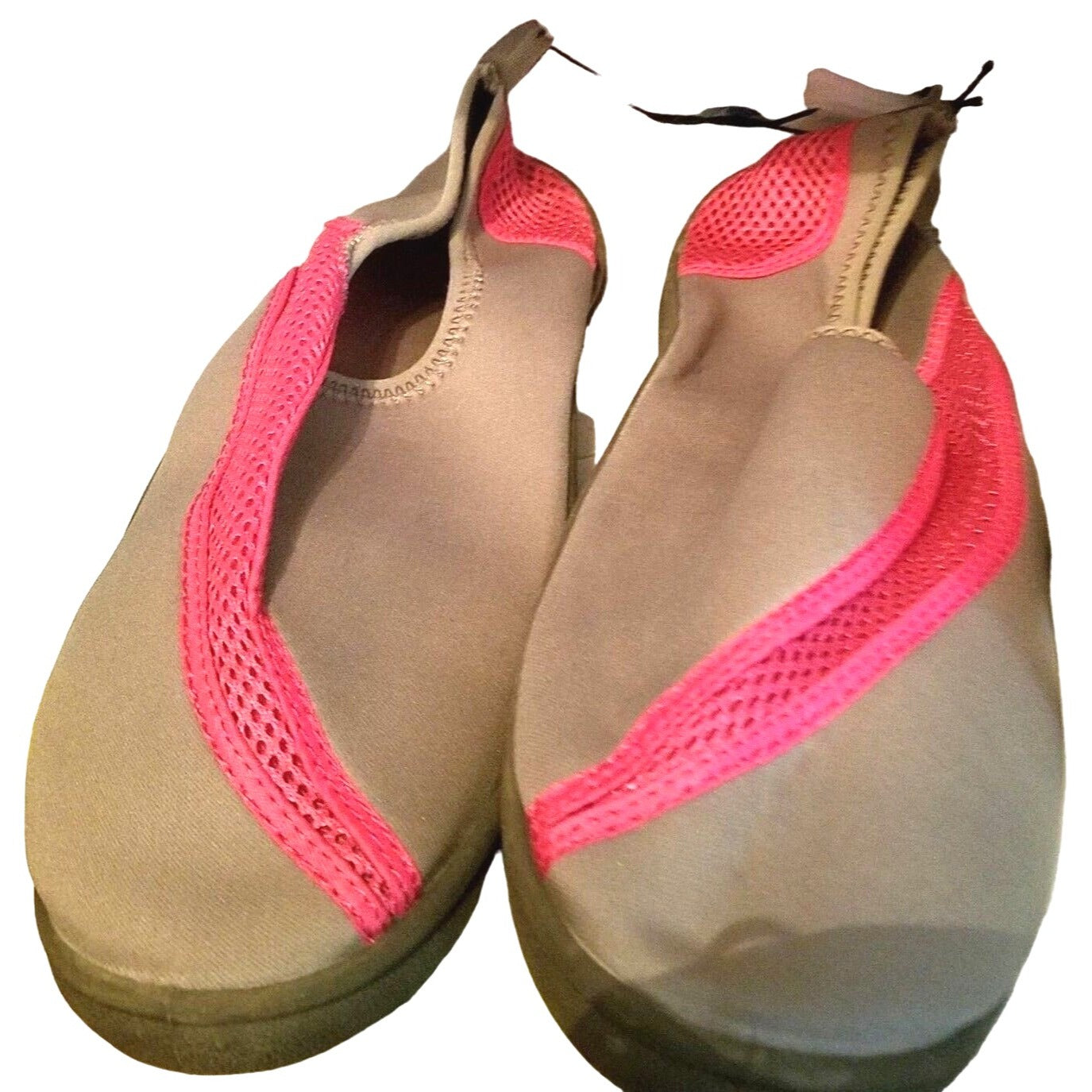 Shoes Water Shoes Size 9 -10 Swim Pink & Grey Women's Aqua Rubber Sole