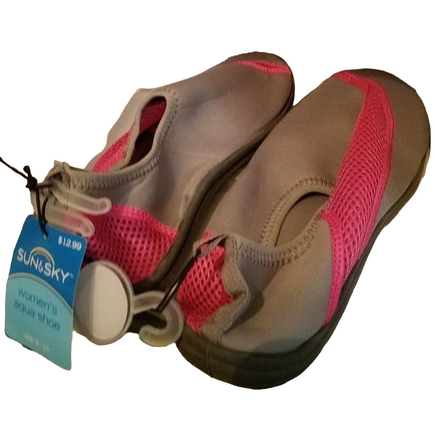 Shoes Water Shoes Size 9 -10 Swim Pink & Grey Women's Aqua Rubber Sole