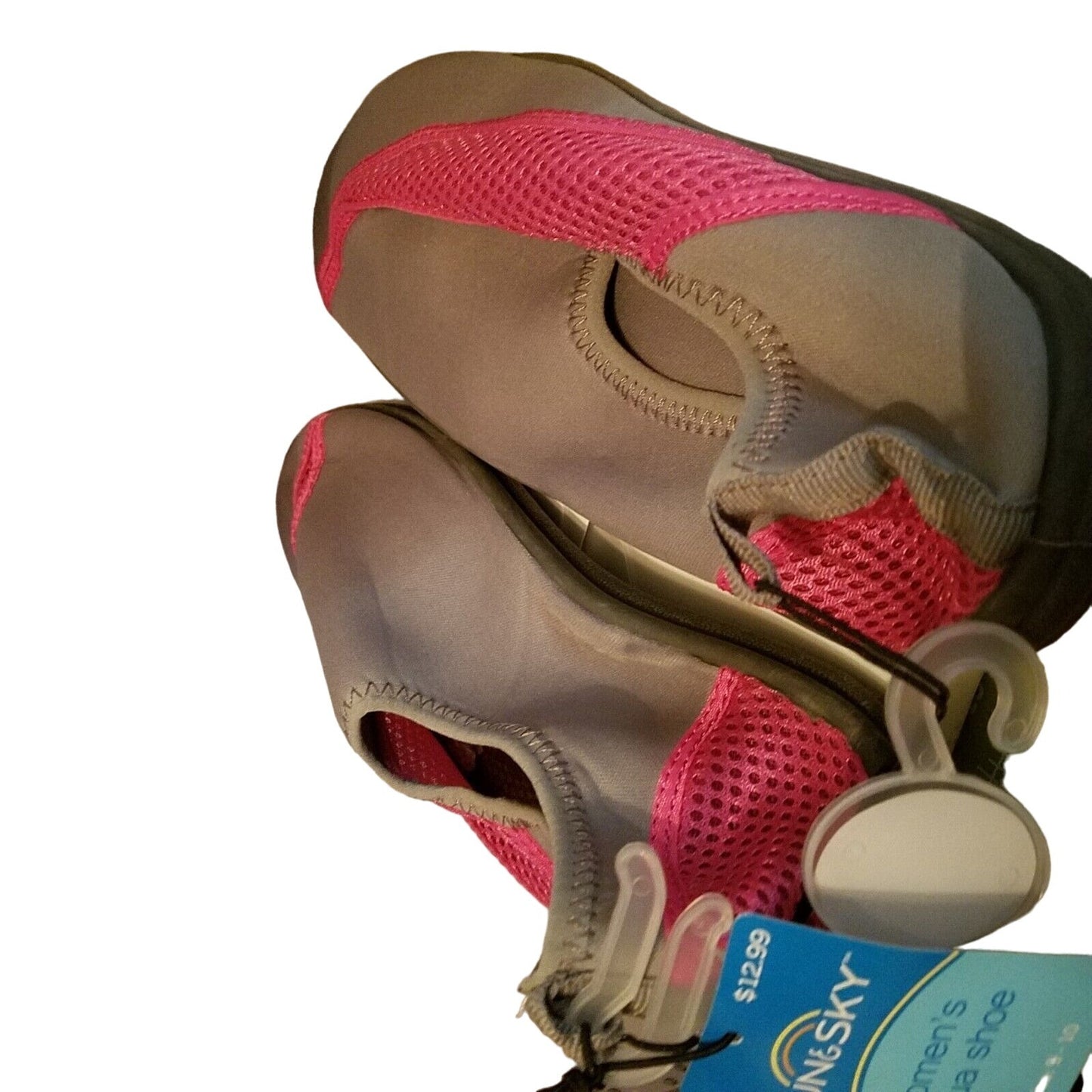 Shoes Water Shoes Size 9 -10 Swim Pink & Grey Women's Aqua Rubber Sole