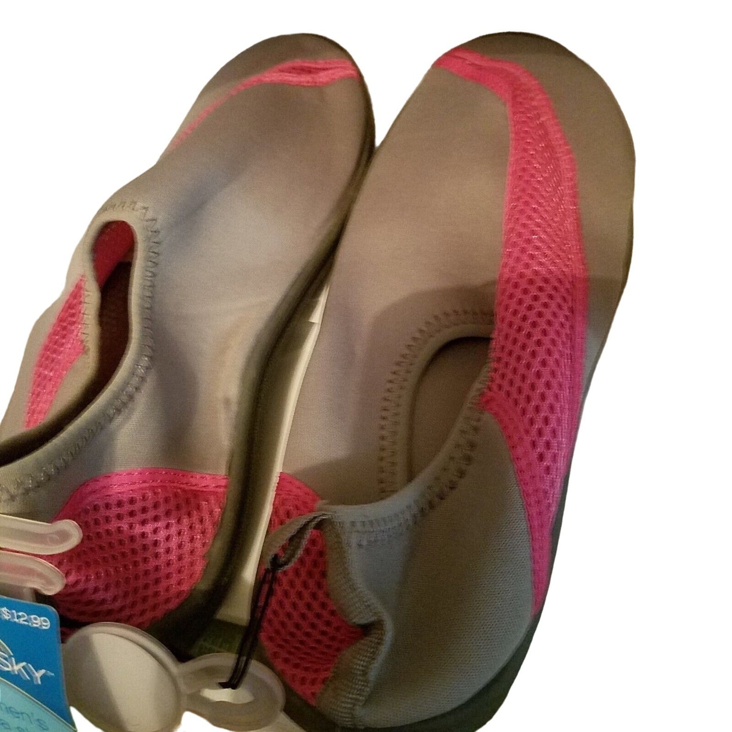 Shoes Water Shoes Size 9 -10 Swim Pink & Grey Women's Aqua Rubber Sole