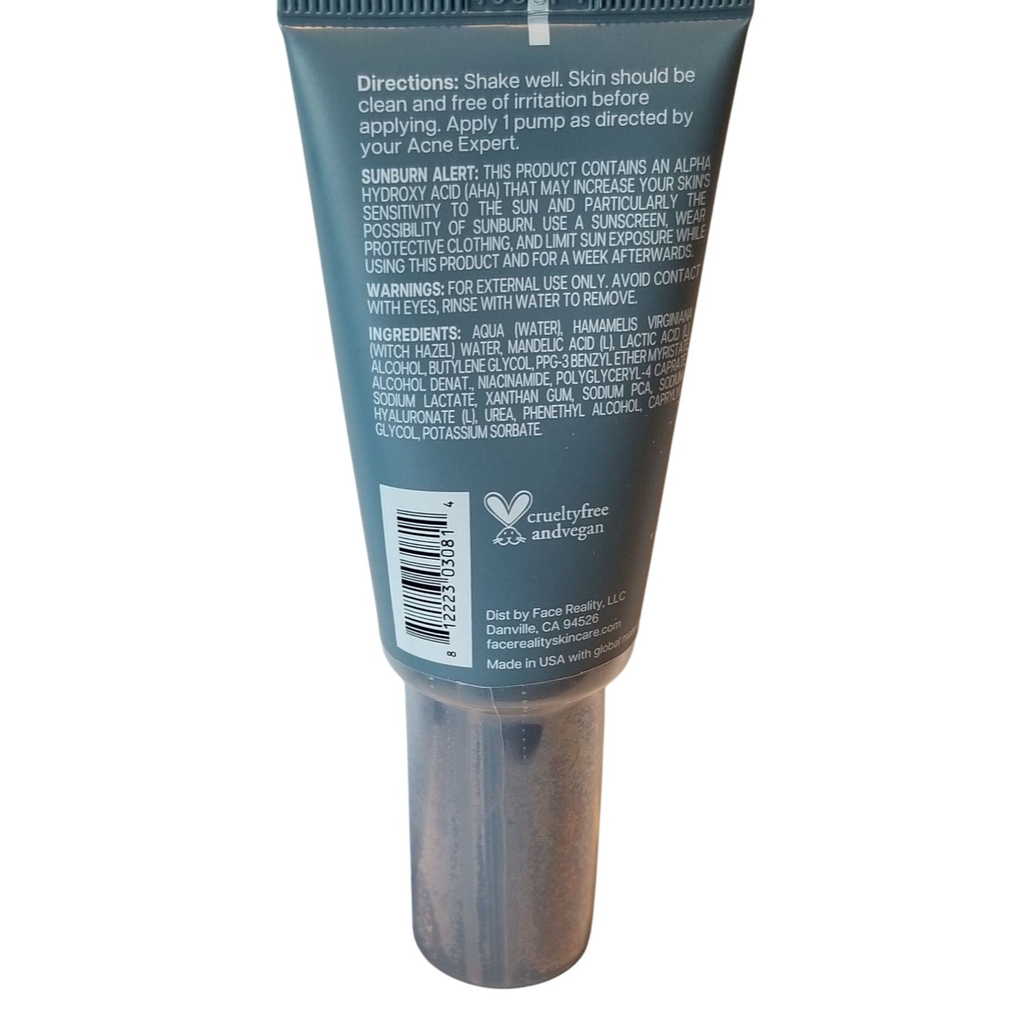 Skincare face reality 11 % I-mandelic serum 1 oz exfoliate and brightens