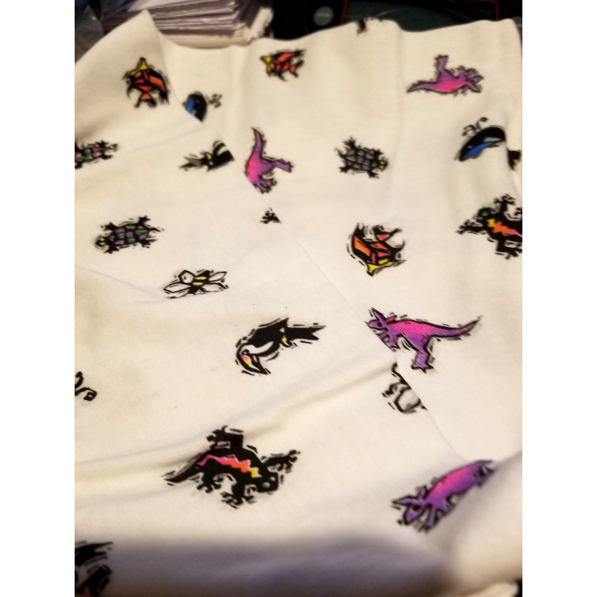 Material White Flannel Fish Turtles Gecko Whale Palm Tree  44" x 36"   1 Yrd  Butterfly Tucan Kangaroo