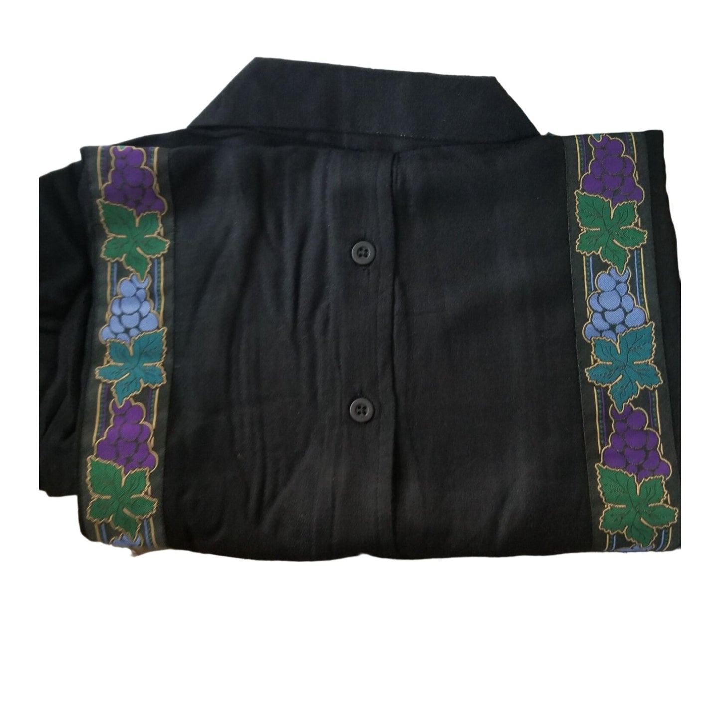 D. Club Original Shirt Men Medium Wine  Grapes Decor Sides Short Sleeve Button-Up  Shirt 100% Rayon