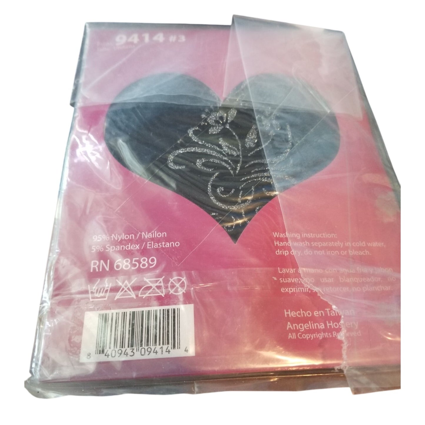 Pantyhose  Angelina Flowers Style 9414 #3  One Size Glitter Design