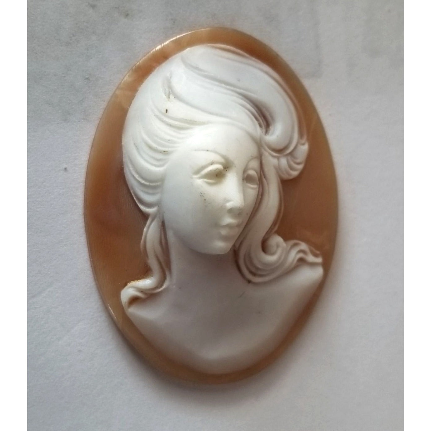 Pendant  Cameo  6.5 gr32.5  ct 3  cm  x 4.5 cm Plastic  Dual Color