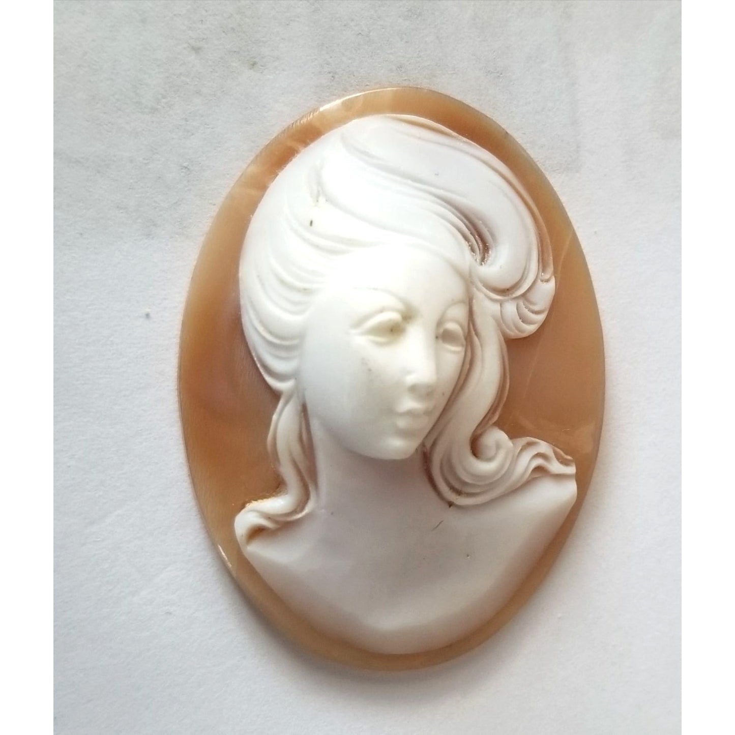 Pendant  Cameo  6.5 gr32.5  ct 3  cm  x 4.5 cm Plastic  Dual Color