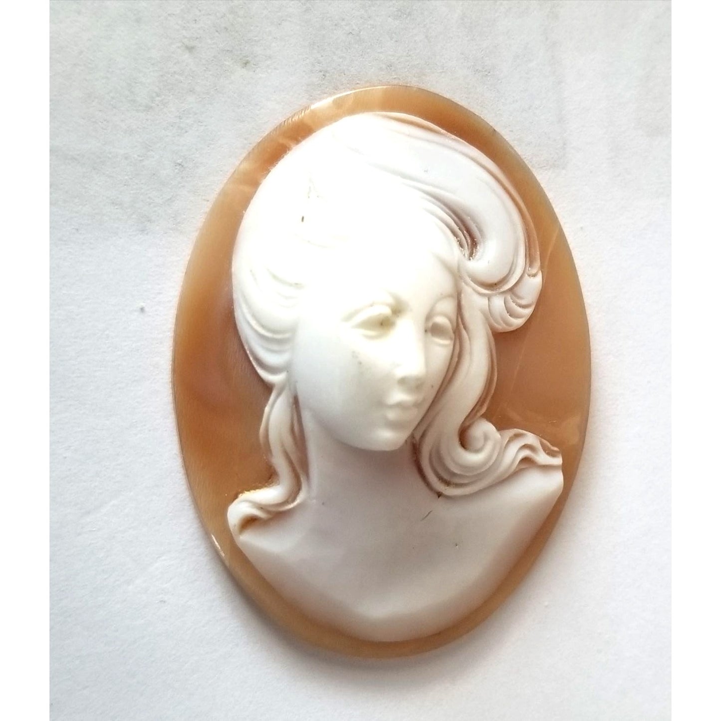 Pendant  Cameo  6.5 gr32.5  ct 3  cm  x 4.5 cm Plastic  Dual Color