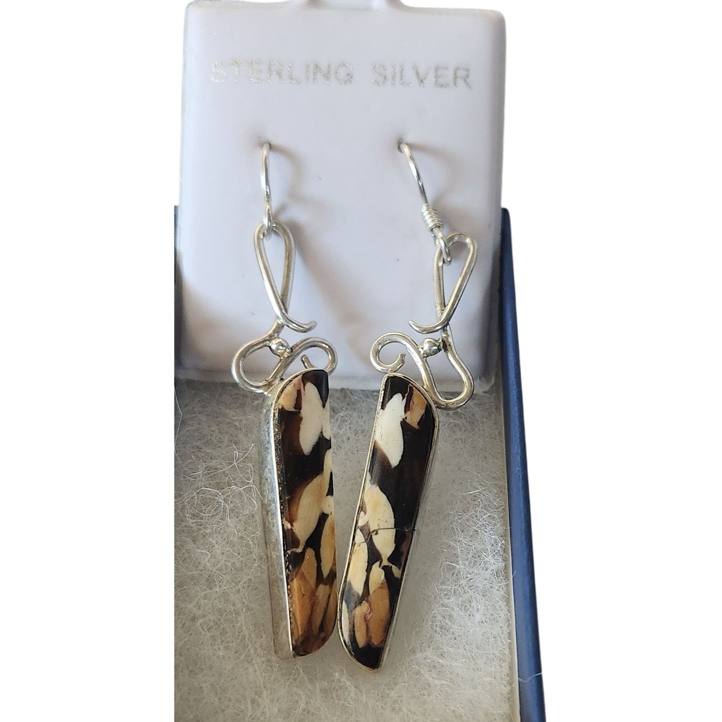 Earrings Peanutwood Silver Post Silver Drop 8.1 gr  Jerry & Fran Harr
