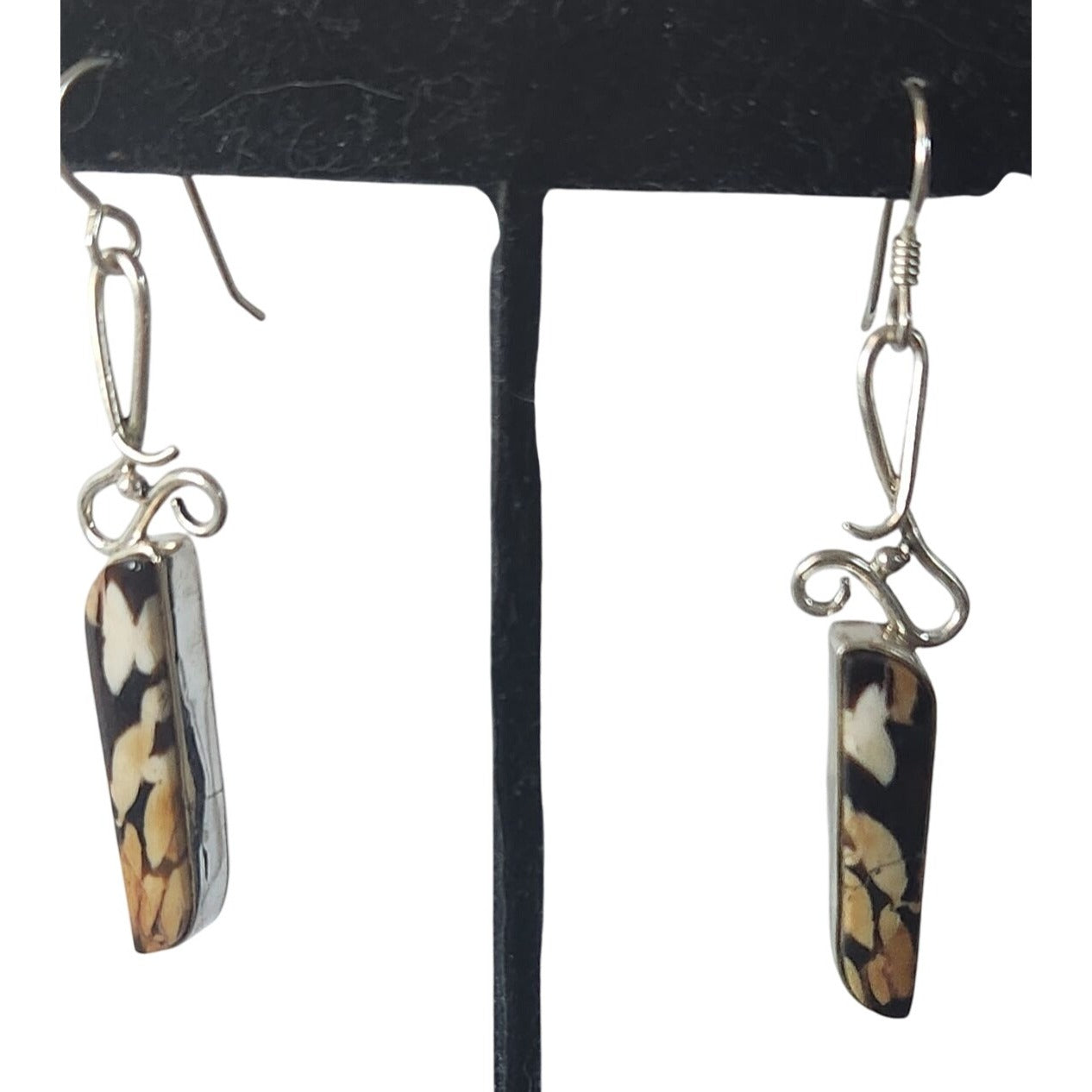 Earrings Peanutwood Silver Post Silver Drop 8.1 gr  Jerry & Fran Harr