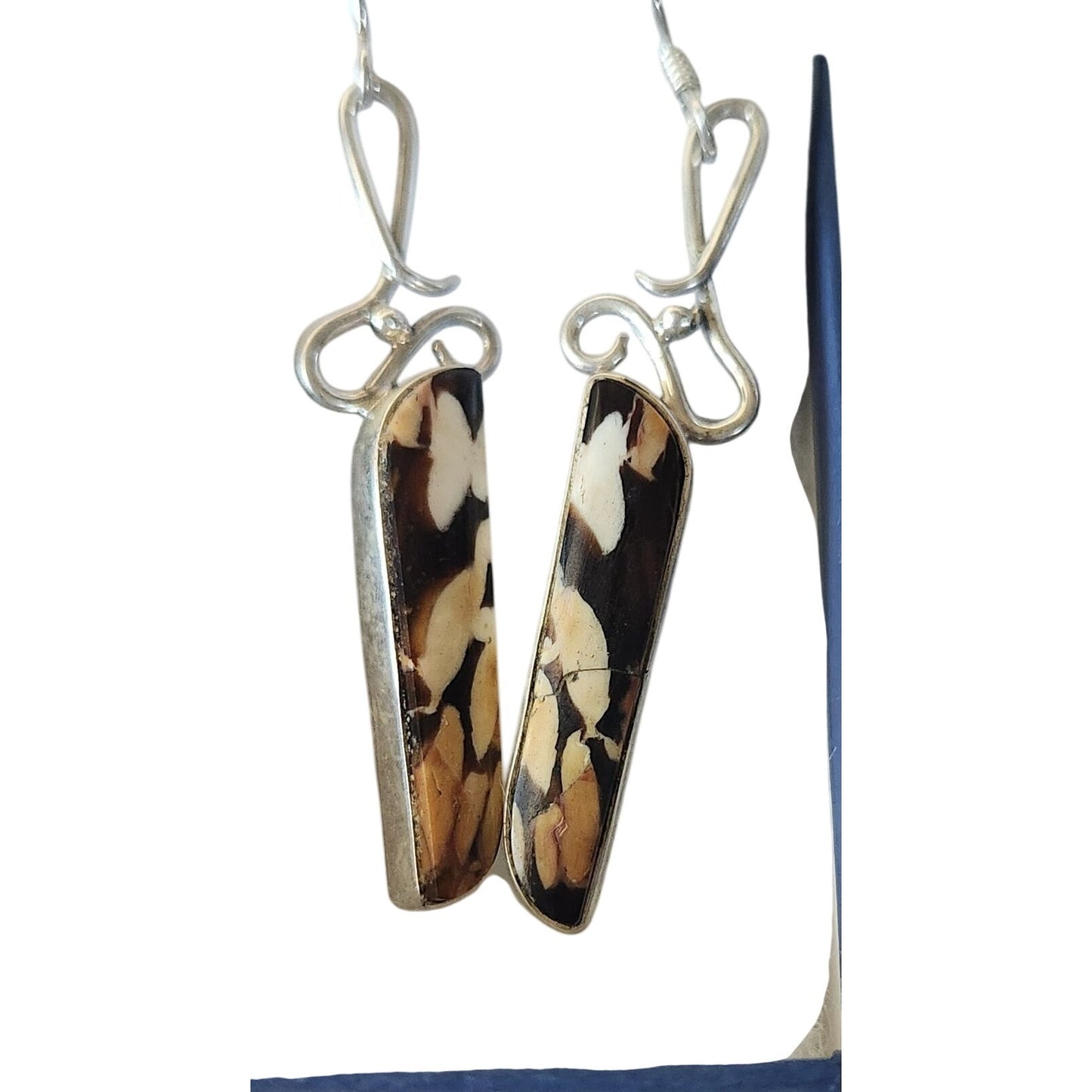 Earrings Peanutwood Silver Post Silver Drop 8.1 gr  Jerry & Fran Harr