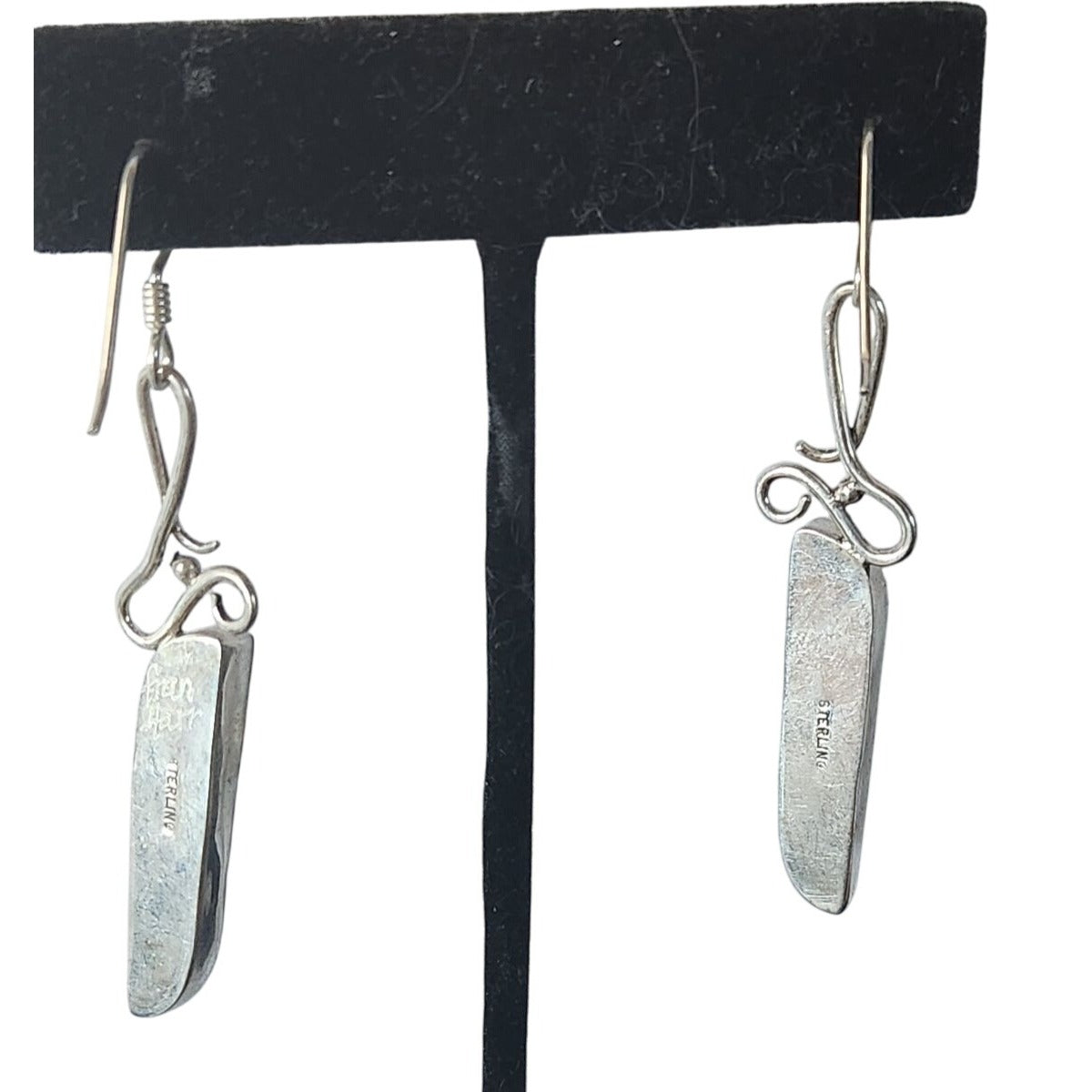 Earrings Peanutwood Silver Post Silver Drop 8.1 gr  Jerry & Fran Harr