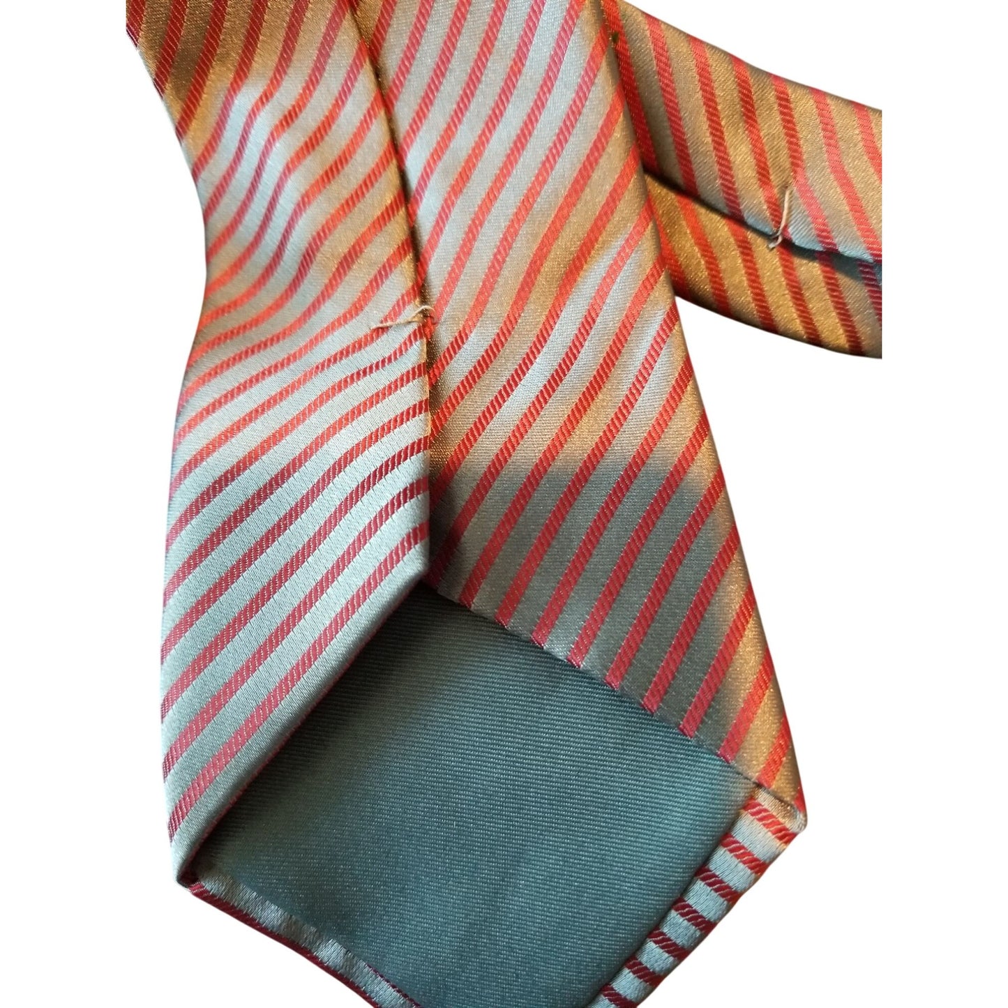 Tie R Classics London Red Silver Stripes # 113   3" x 60"