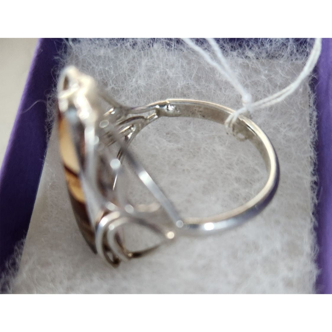 Ring Band Montana Agate Silver Stone 25 x 10 mm Size 10  6.3 gr   Jerry Fran Harr