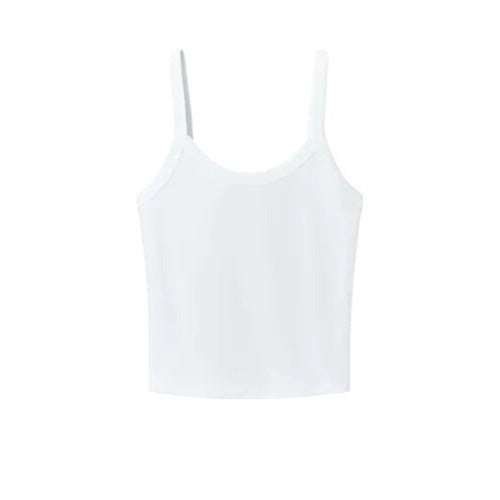 Tank Speghetti Strap  Shirt White Bella 100 % Cotton  Size  Large