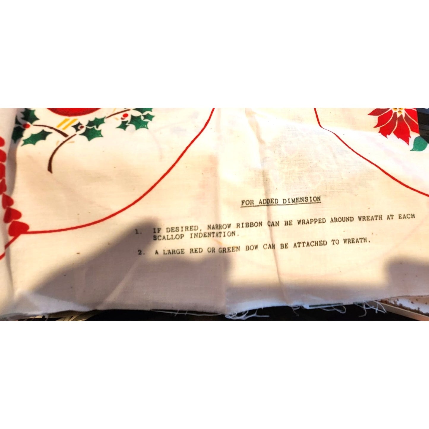 Craft Pattern Stencil Wreath Pillow Cranston Printworks 18" x 40" White Tree Bell Sheep Bird Heart Log Cabin Candy Canes Flower