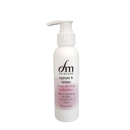 dm Skincare Hydrate & renew 4 oz crepe therapy body lotion
