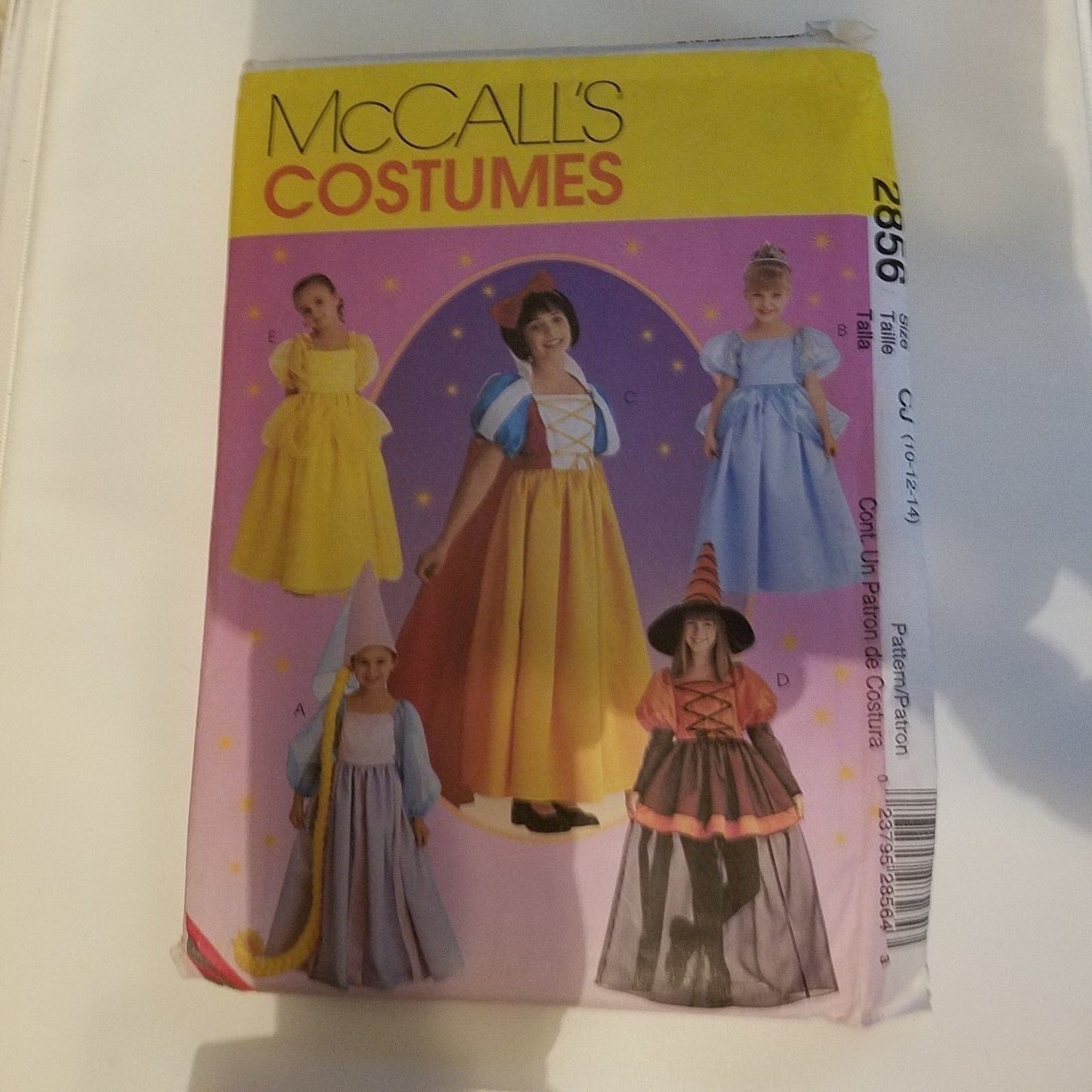 Pattern McCall's # 2856 Costume Size 10 12 14 Disney Princesses Snow White