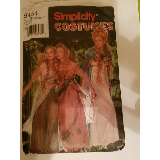 Pattern Simplicity # 9454 Size 6 8 10 12 Costume Dress Crown Cape Wings Fairy