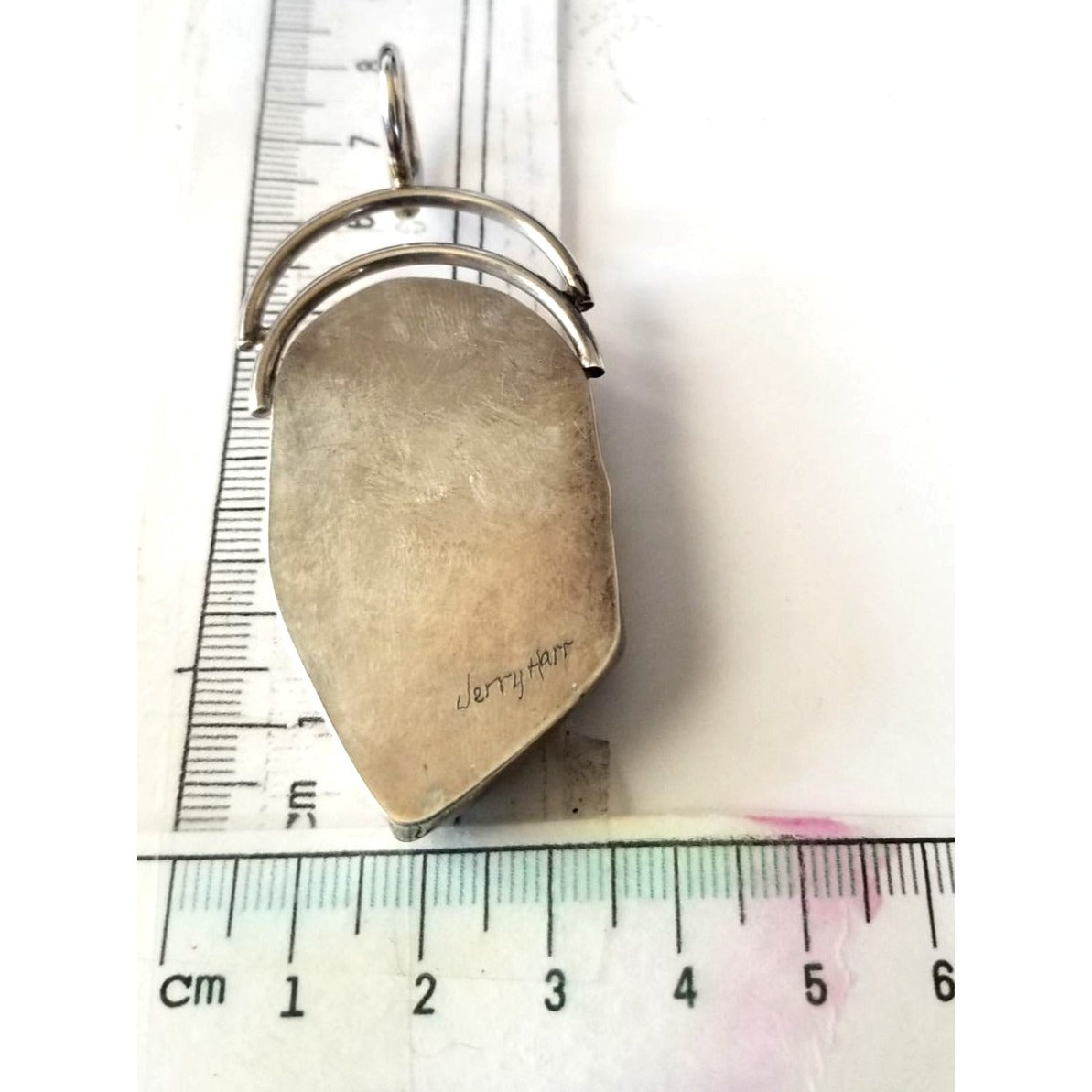 Pendant Dark Lapis 925 Silver 27.8 gr 139 Ct 1.5 cm loop 7 cm