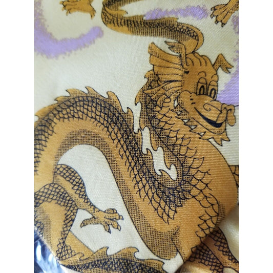 Tie Golden Dragon 54 "  X. 4"  Silk 100%
