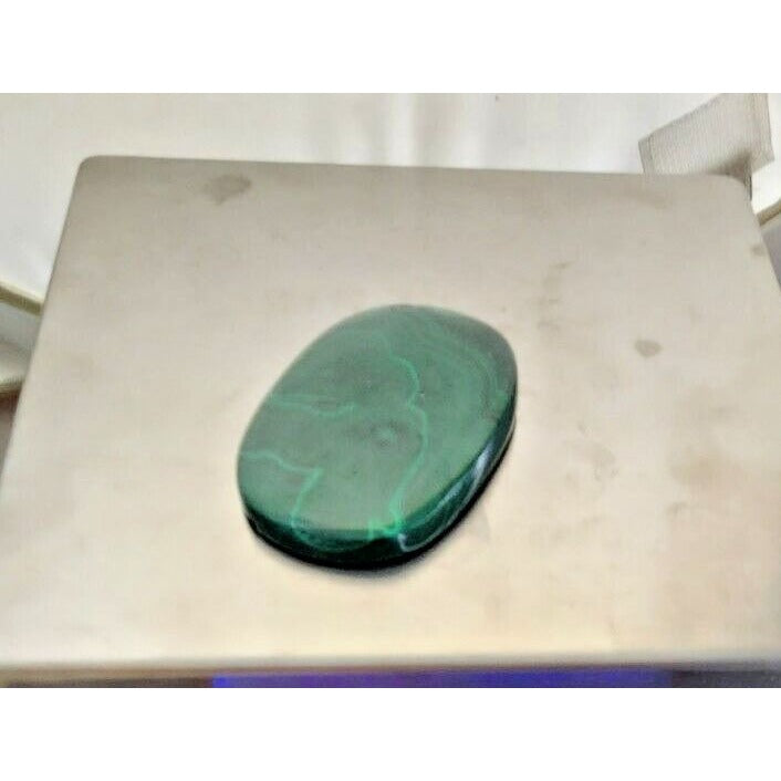 Gemstones Loose Malachite Cabochon 35.3 gr Pendant Size 60 mm x 38 mm x 3 mm