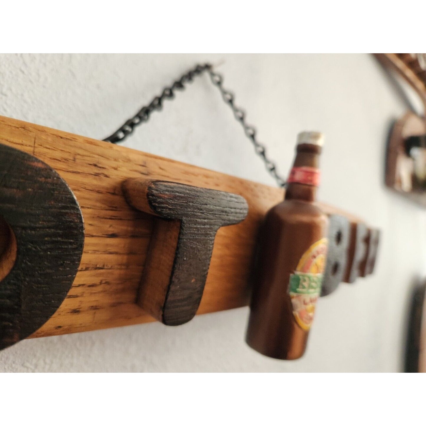 Wood Sign Wine Stave says " Got Beer  ", Beer Ornament, Letters Cut from Stave