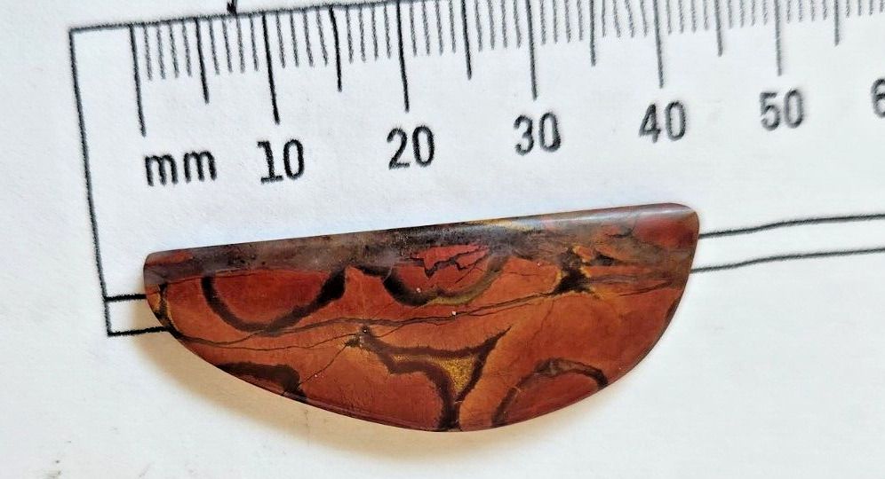 Gemstones Matched Pair Poppy Jasper 10 gr Earrings 50 ct Size 40mm x 10 mm