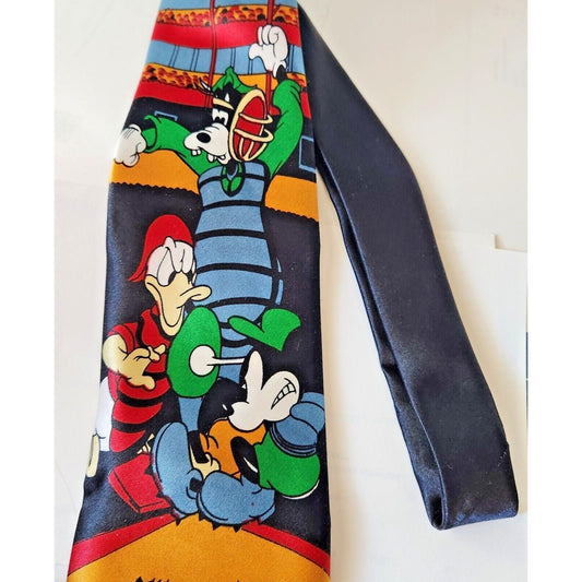 Tie Baseball Goofy Donald  Mickey  P. Silk  Brand Glorys  Size 54" x 3 1/2"