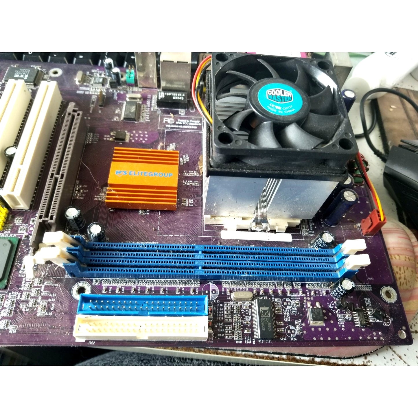Computer Ecs Elitegroup K7VTA3 Ver 8.0 Motherboard With Cooler Master Fan Socket A AMD Support