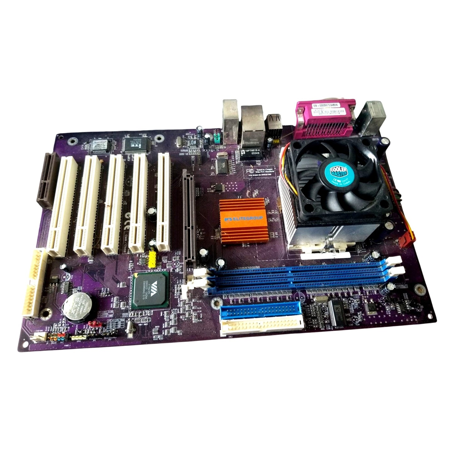 Computer Ecs Elitegroup K7VTA3 Ver 8.0 Motherboard With Cooler Master Fan Socket A AMD Support