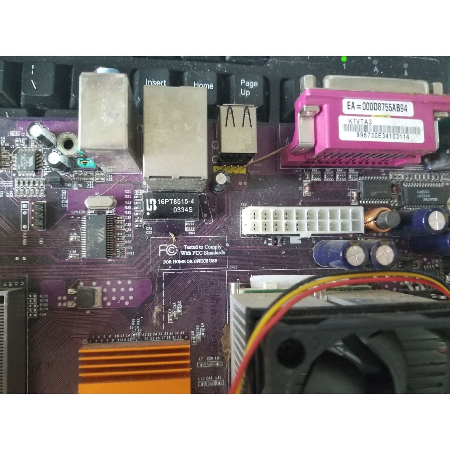 Computer Ecs Elitegroup K7VTA3 Ver 8.0 Motherboard With Cooler Master Fan Socket A AMD Support