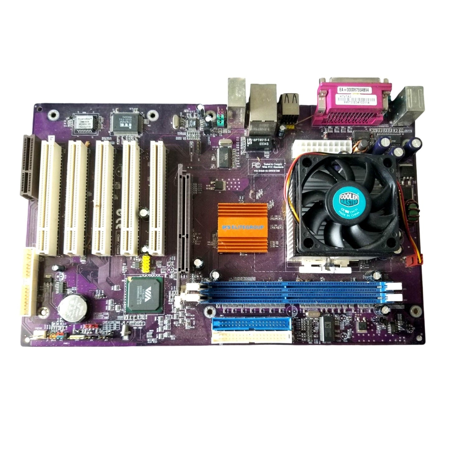 Computer Ecs Elitegroup K7VTA3 Ver 8.0 Motherboard With Cooler Master Fan Socket A AMD Support