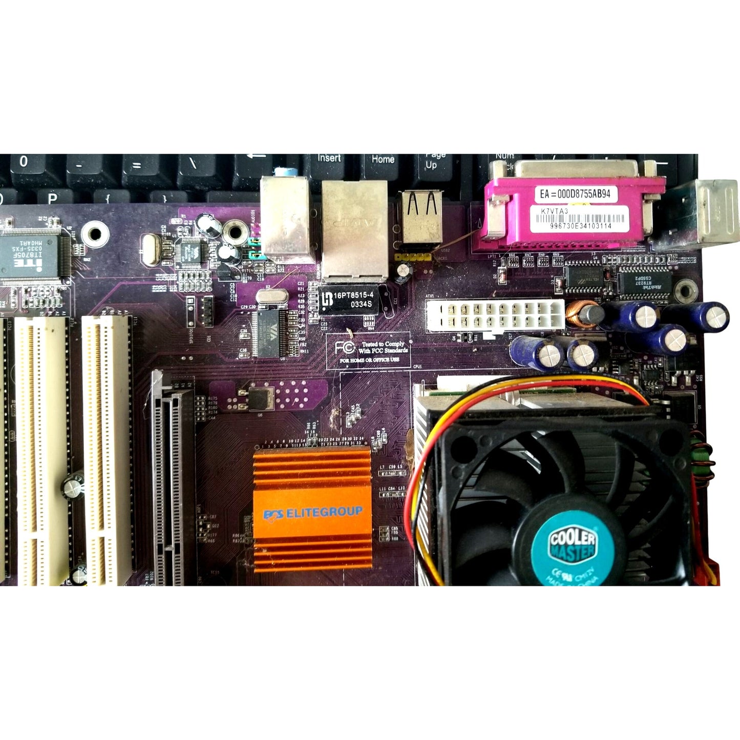 Computer Ecs Elitegroup K7VTA3 Ver 8.0 Motherboard With Cooler Master Fan Socket A AMD Support
