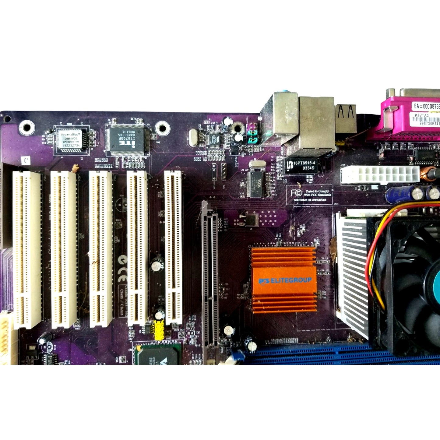 Computer Ecs Elitegroup K7VTA3 Ver 8.0 Motherboard With Cooler Master Fan Socket A AMD Support