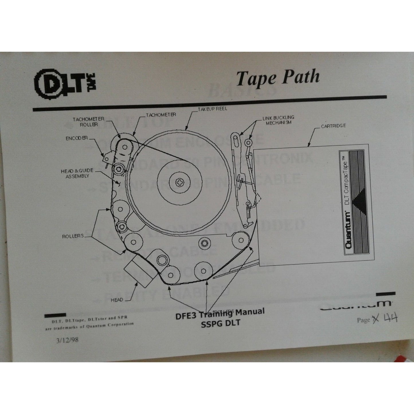 Computer DLT Applications and Integration  DFE3 Training Manual SSPG DLT Quantum 1998