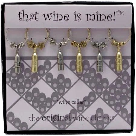 That Wine is Mine Wine Cellar 6-Piece Markers Charms Tags Glasses Wine Charm