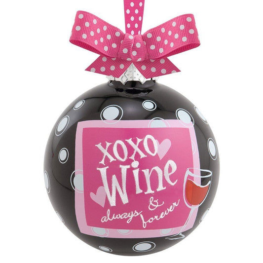 Ornament Epic Products XOXO Wine Always and Forever Wine Glass Bulb Glass