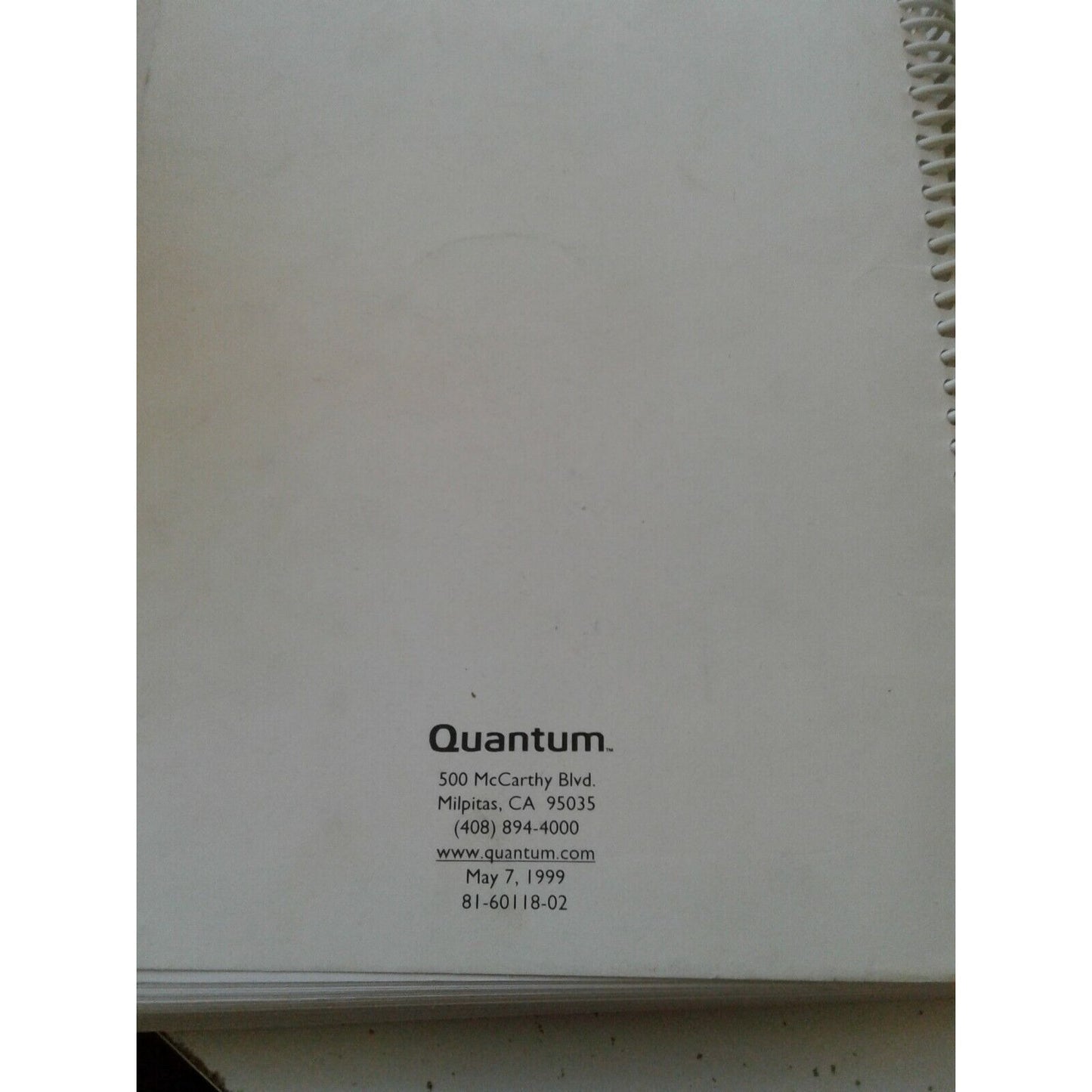 Quantum DLT 8000 Tape System Product Manual 1999